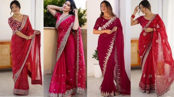Red Sarees Karwa Chauth: करवा चौथ पर पहनें ये खूबसूरत लाल साड़ियाँ, डिज़ाइन देखें