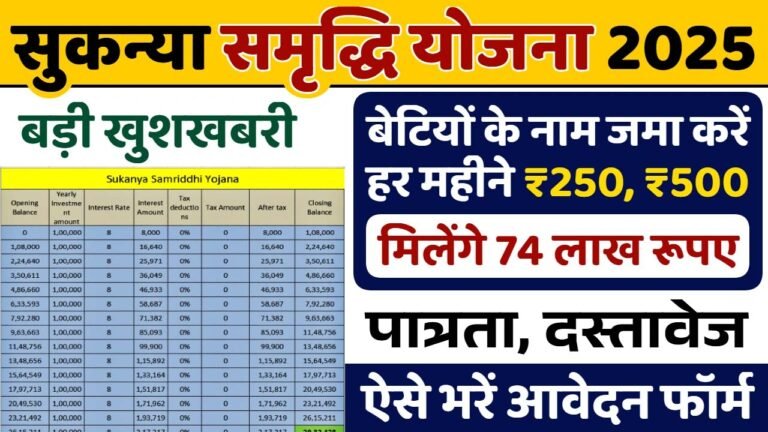 Post Office Sukanya Samriddhi Yojana: 250 ,500 रुपये जमा करें और पाएँ74 लाख रुपये, आवेदन शुरू