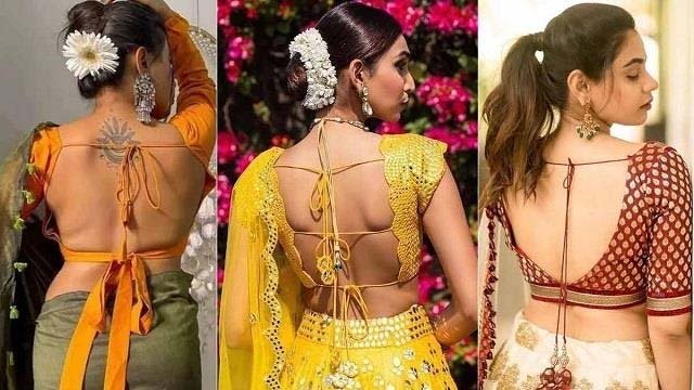 Backless Blouse का बोल्ड जलवा Deepika-Alia जैसी बॉलीवुड हसीनाओं से सीखें शादी सीजन में बेस्ट दिखना