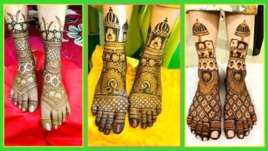 Bridal Mehndi Design: दुल्हन के पैरों पर ट्रेंडी मेहंदी डिज़ाइन खूबसूरत लगेंगी ,तस्वीरें देखें