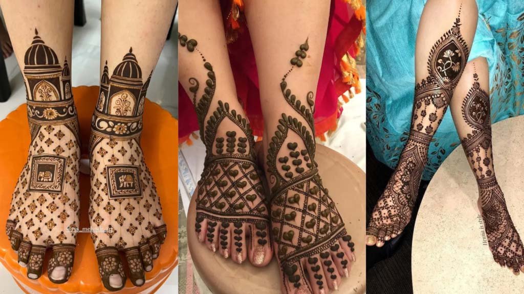 Bridal Mehndi Design: दुल्हन के पैरों पर ट्रेंडी मेहंदी डिज़ाइन खूबसूरत लगेंगी ,तस्वीरें देखें