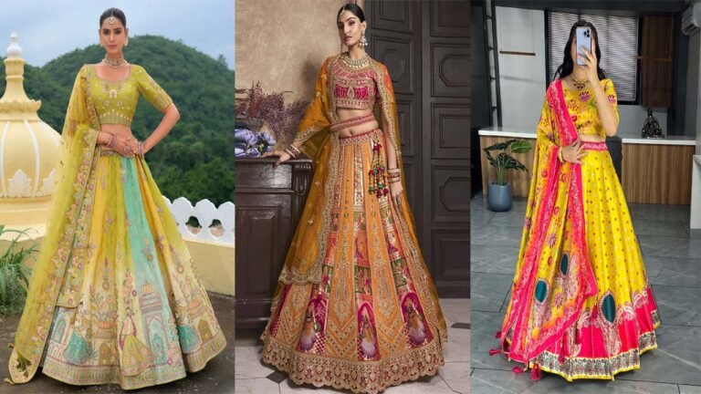 Lehenga for Haldi: अपनी शादी की हल्दी पर मल्टी-कलर लहंगा पहनें, और आपका लुक यूनिक होगा
