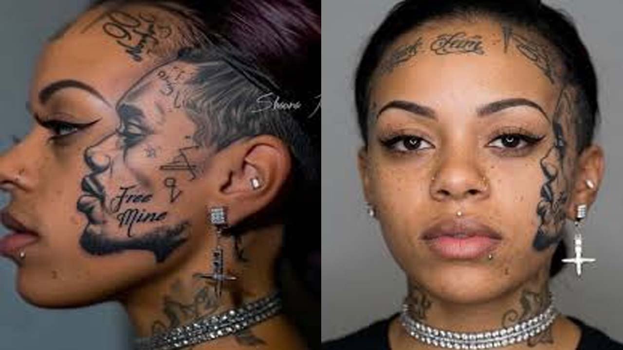 महिला ने चेहरे पर बनवाया बॉयफ्रेंड का टैटू, VIDEO वायरल