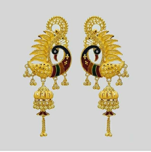 Gold Jhumka Design: बेटियों के लिए बेस्ट गोल्ड झुमका डिजाइन, पीकॉक, कुंदन और बेल शेप ट्रेंड्स 2 Gold Jhumka Design: बेटियों के लिए बेस्ट गोल्ड झुमका डिजाइन, पीकॉक, कुंदन और बेल शेप ट्रेंड्स