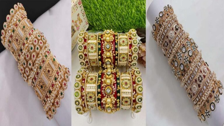 Kundan bangles Designs: टॉप कुंदन चूड़ियां डिज़ाइन,जो हर लुक को रॉयल बनाएं ,ब्राइडल से डेली लुक तक-