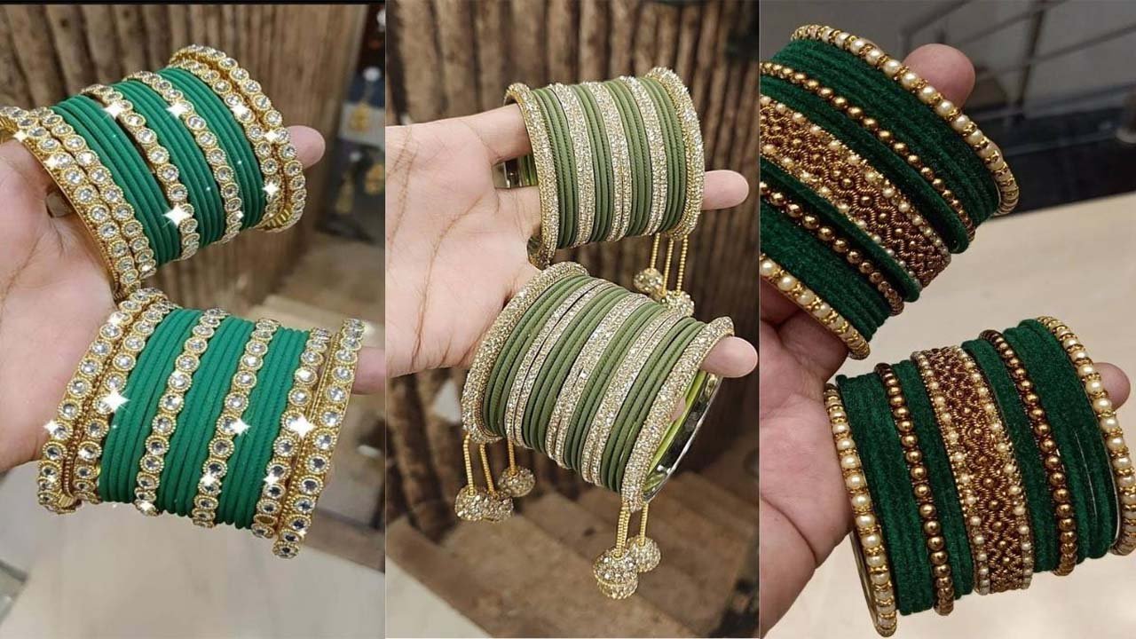 Latest Velvet Bangles Design : शादी–फेस्टिव में बढ़ रहीं है वेलवेट चूड़ियों की डिमांड – देखें न्यू शेड्स