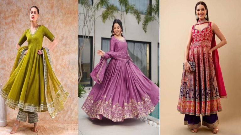 Anarkali Suit Designs: रॉयल लुक के लिए बेस्ट हैं ये चूड़ीदार स्लीव्स वाले लॉन्ग अनारकली सूट