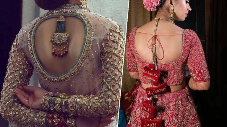 Trendy Latkan Designs : ब्लाउज बैक को रॉयल और एलिगेंट बनाएं