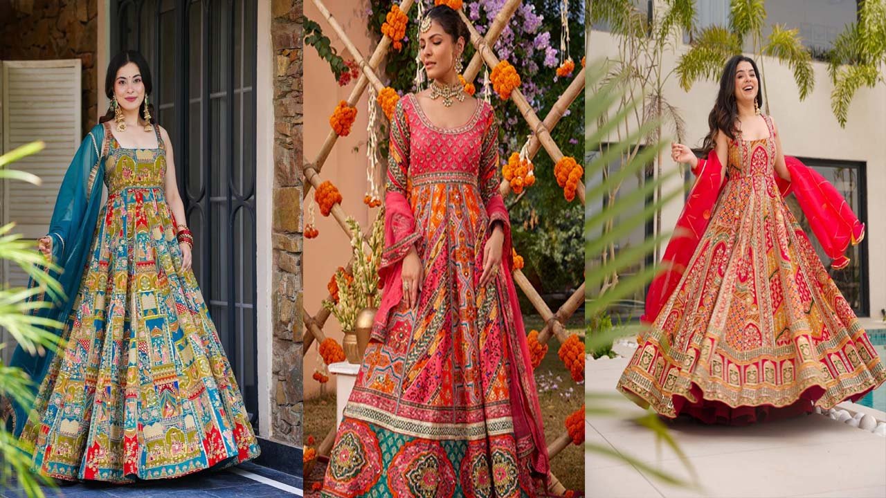 2026 ट्रेंडिंग Anarkali suit designs रॉयल लुक इन हैवी घेरे!