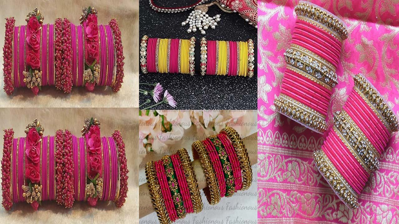 Pink Bangle Designs: डार्क कलर साड़ी के साथ पिंक चूड़ियां देंगी रॉयल टच
