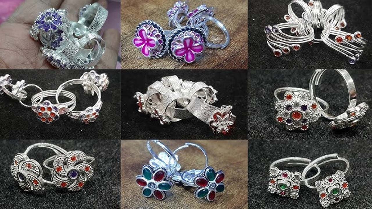 Silver Toe Ring Designs: स्टोन, फ्लोरल और मल्टीकलर स्टाइल्स से पैरों की रौनक बढ़ाएं
