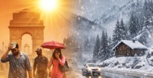 भारत में मौसम ने बदली करवट: दिल्ली-राजस्थान में बढ़ी गर्मी, पहाड़ों में बारिश और बर्फबारी का अलर्ट