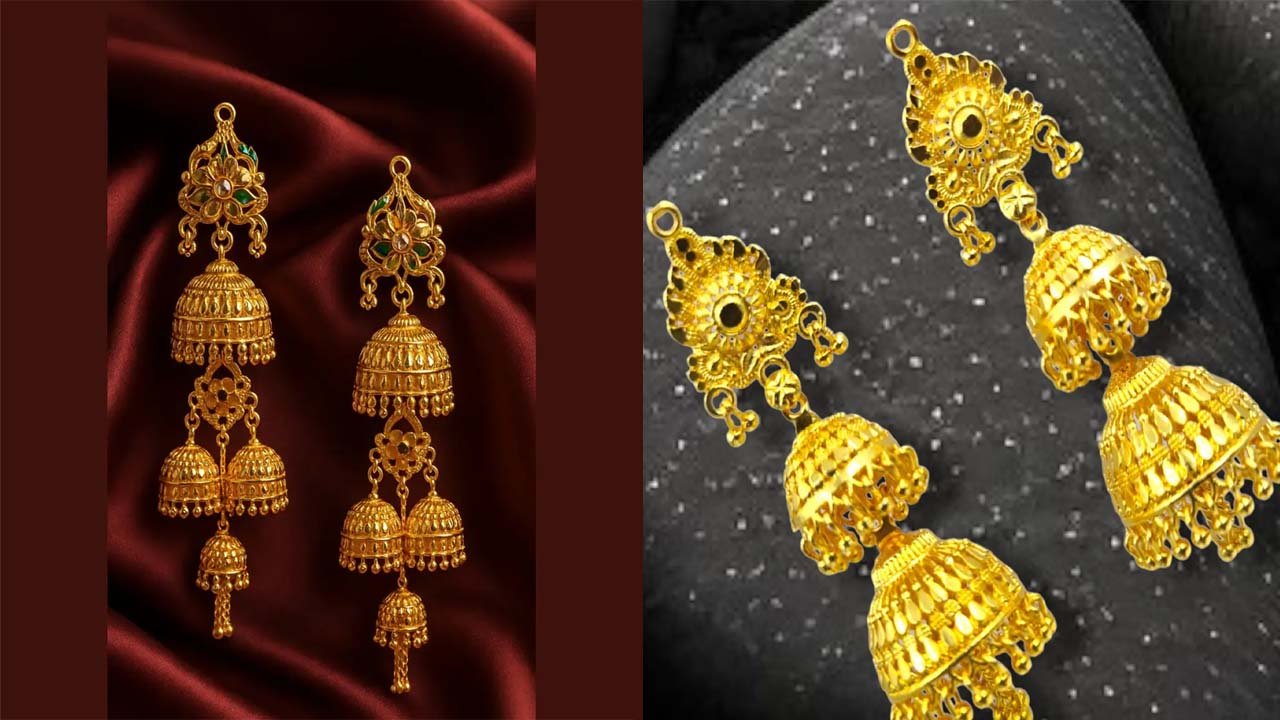 Gold Jhumka Design: शादी के लिए लेटेस्ट ब्राइडल गोल्ड झुमका डिजाइन 2026 ट्रेडिशनल से मॉडर्न तक चॉइस