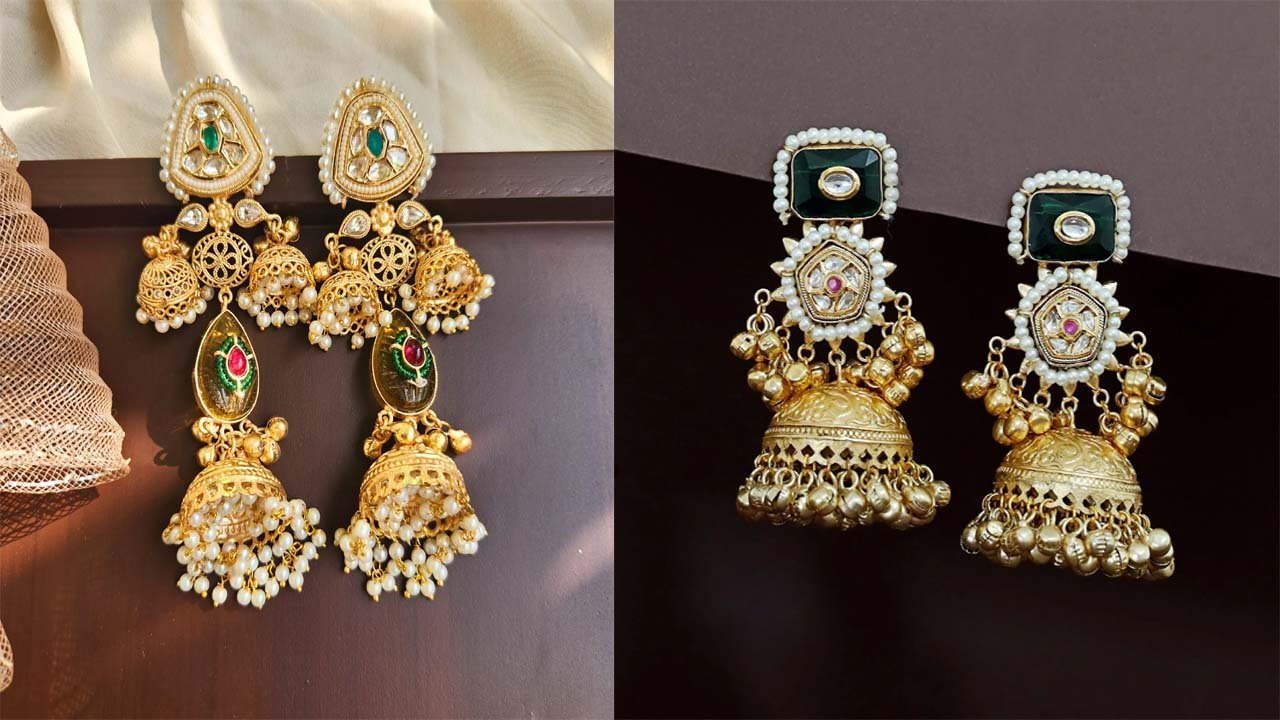 Kashmiri jhumka Designs: शादी में सूट या साड़ी के साथ रॉयल लुक, देखें लेटेस्ट स्टाइल्स