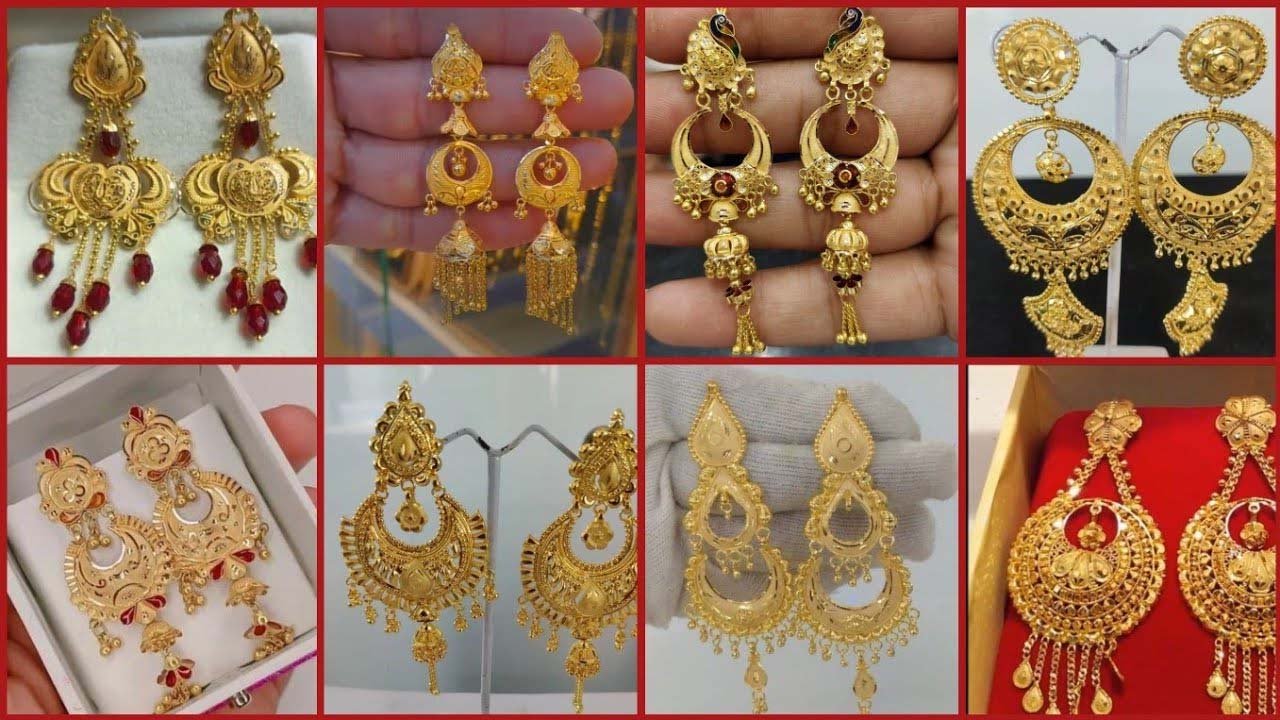 Gold Jhumka designs: फ्लोरल, टेम्पल, चांदबाली से एथनिक लुक कंपलीट करें