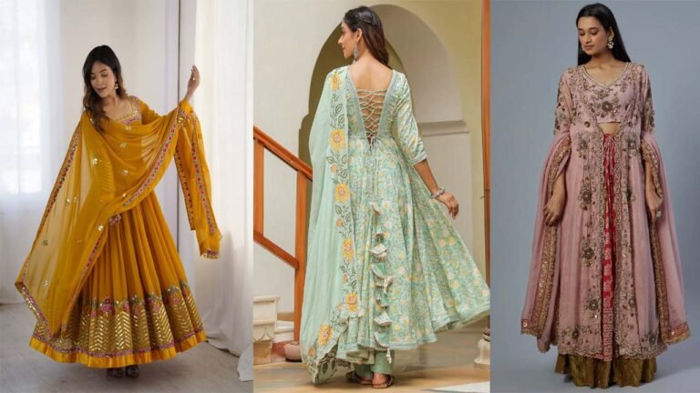 Anarkali suit designs 2026: शादी-फंक्शन के लिए फ्लेयर्ड, एम्ब्रॉइडरी और जैकेट स्टाइल्स